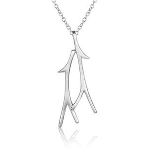 Tree branch silver necklace